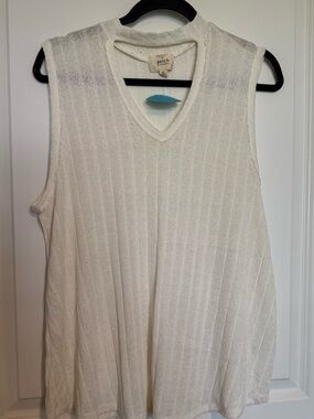 Perch Cream V-Neck Sleeveless Knit Tank